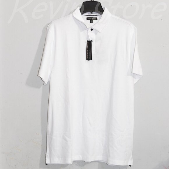 White Nwt Banana Republic Men’s Luxe Polo - Picture 3 of 6